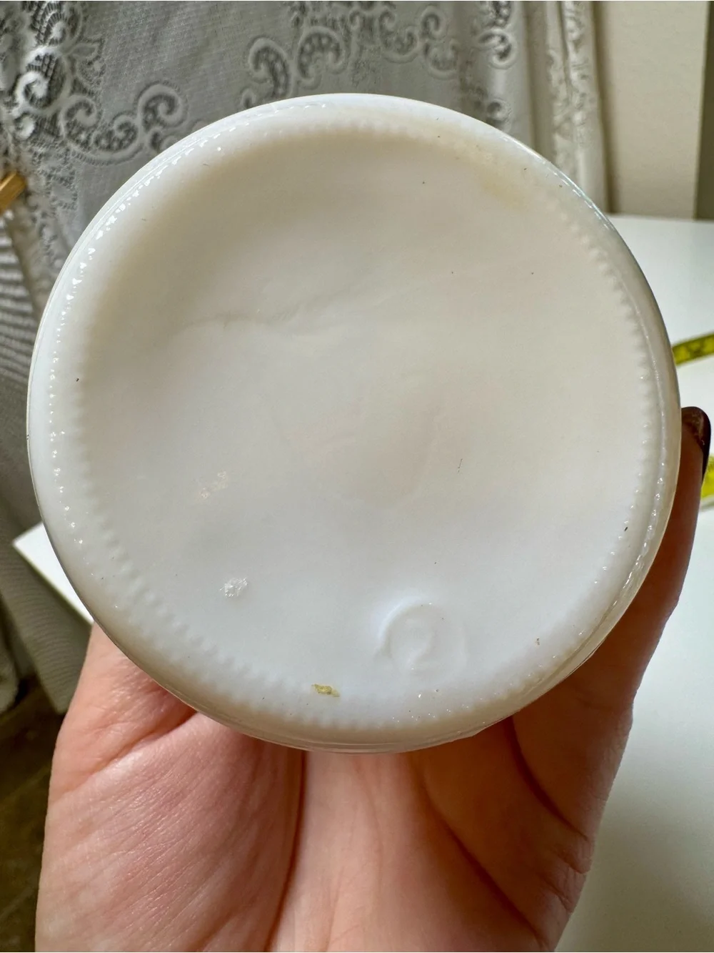 Classic White Milk Glass Bud Vase - Elegant Floral Pattern